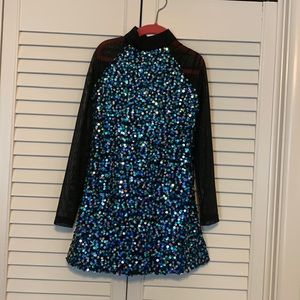 Youth sparkle dance costume